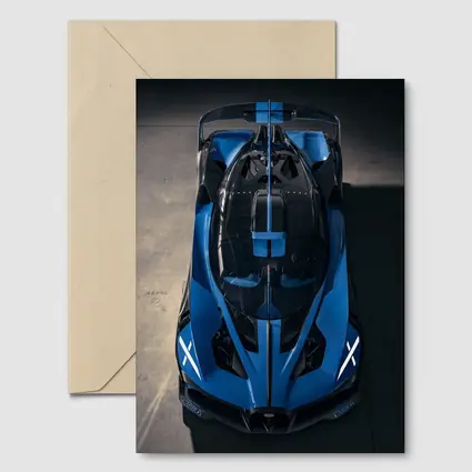Bugatti Bolide Blue Hypercar Overhead View