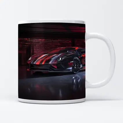 Lamborghini Aventador Red Black Wrap Garage