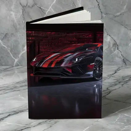 Lamborghini Aventador Red Black Wrap Garage
