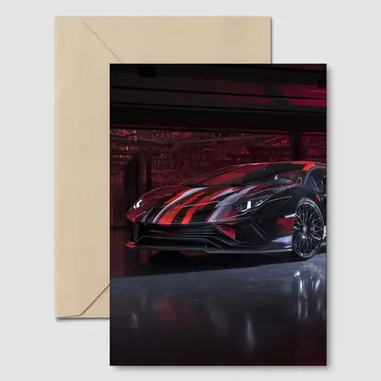 Lamborghini Aventador Red Black Wrap Garage