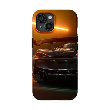 McLaren Senna Rear View Orange Studio