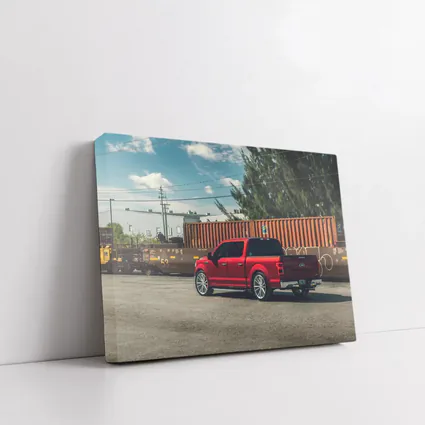 Ford F-Series Red Truck Industrial Yard