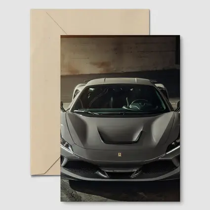 Ferrari F8 Matte Gray Parking Garage Front