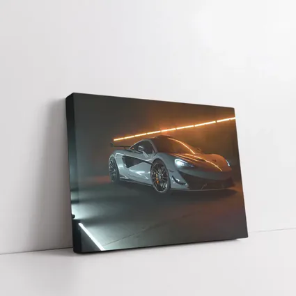 McLaren 570S Silver Supercar Dark Studio
