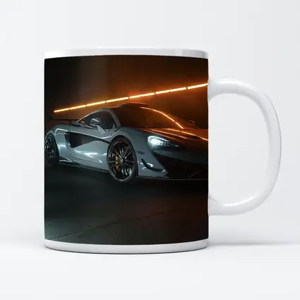 McLaren 570S Silver Supercar Dark Studio