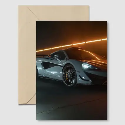McLaren 570S Silver Supercar Dark Studio