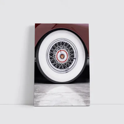 Classic Cadillac Whitewall Wire Wheel Marble