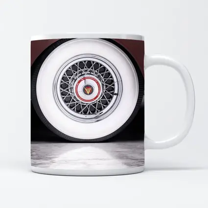 Classic Cadillac Whitewall Wire Wheel Marble