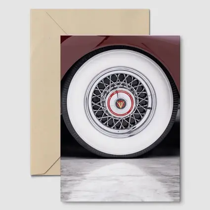 Classic Cadillac Whitewall Wire Wheel Marble