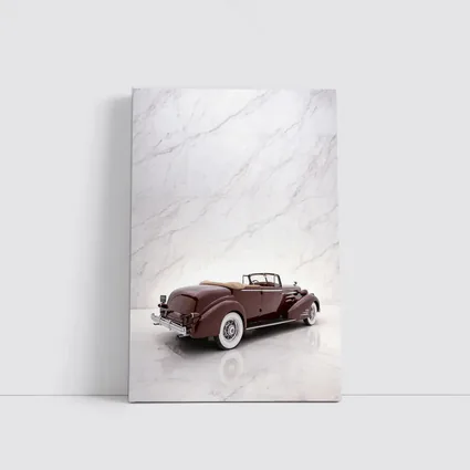 1935 Cadillac Series Convertible Marble Background
