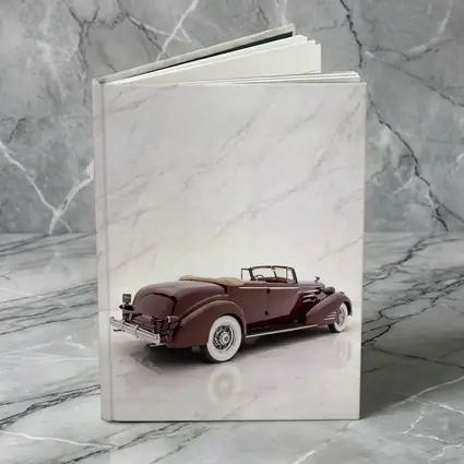 1935 Cadillac Series Convertible Marble Background