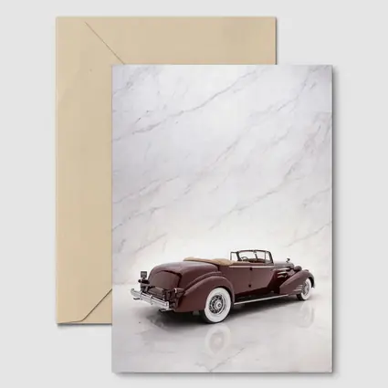 1935 Cadillac Series Convertible Marble Background