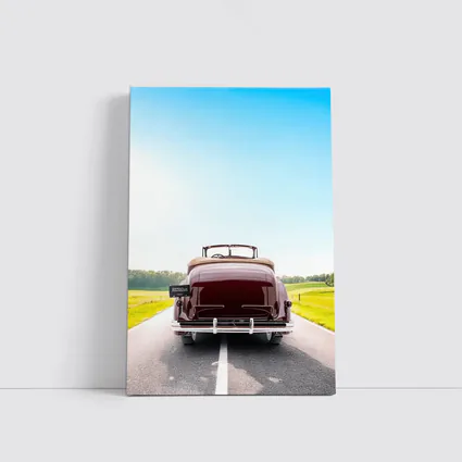 Classic Cadillac Convertible On Open Road