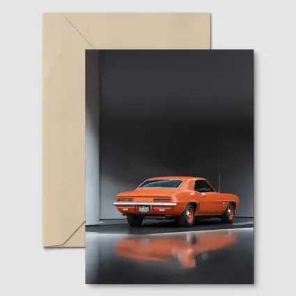 1969 Chevrolet Camaro Orange Studio Shot
