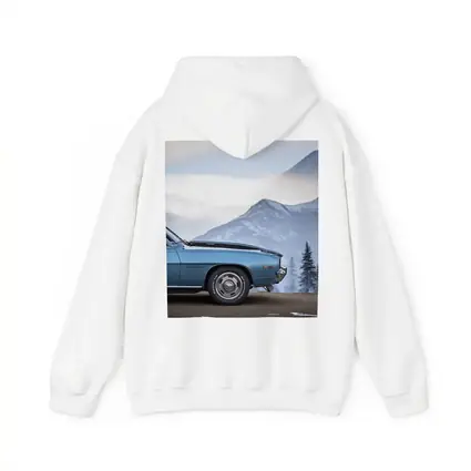 Chevrolet Camaro Classic Blue Snowy Mountain Backdrop