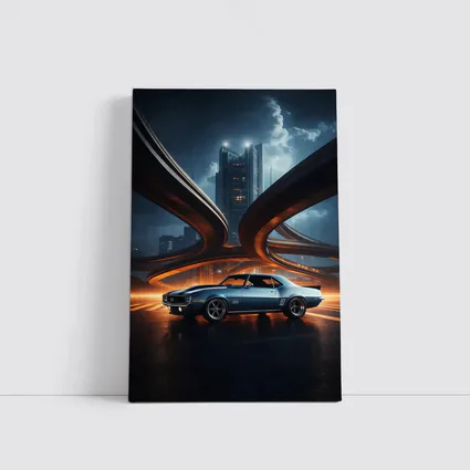 Chevrolet Camaro Classic Muscle Car City Night
