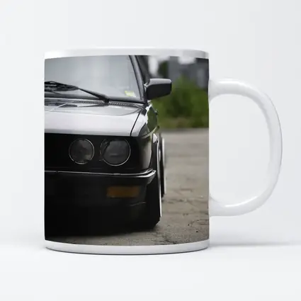 BMW E30 Black Front View Moody Street
