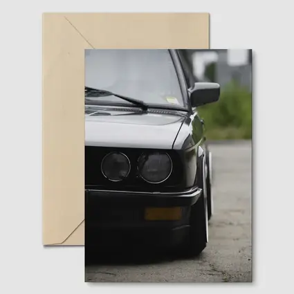 BMW E30 Black Front View Moody Street