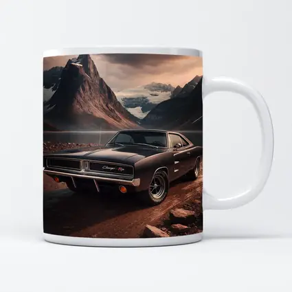 Dodge Charger RT Classic Mountain Lake Scene
