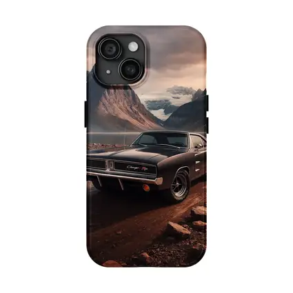 Dodge Charger RT Classic Mountain Lake Scene