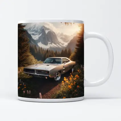 Dodge Charger Classic Muscle Car Mountain Forest