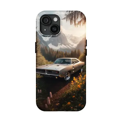 Dodge Charger Classic Muscle Car Mountain Forest