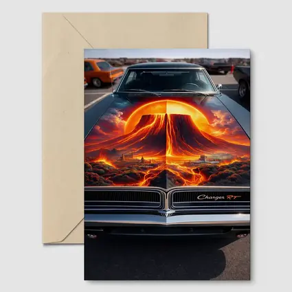 Dodge Charger RT Volcano Hood Art