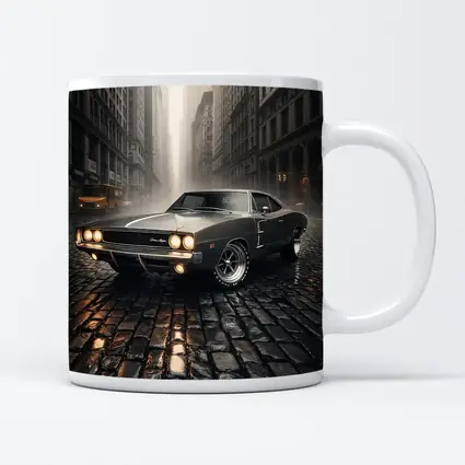 Dodge Charger Classic Muscle Car Rainy City