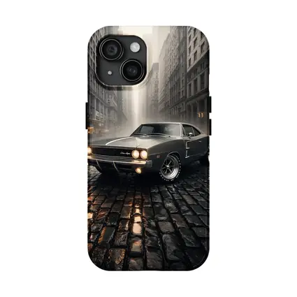 Dodge Charger Classic Muscle Car Rainy City