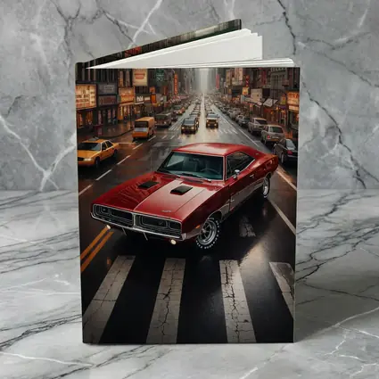 Red Dodge Charger Cruising New York Street