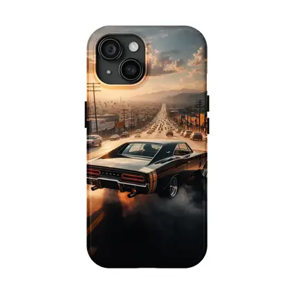 Dodge Charger Burnout on LA Street Sunset