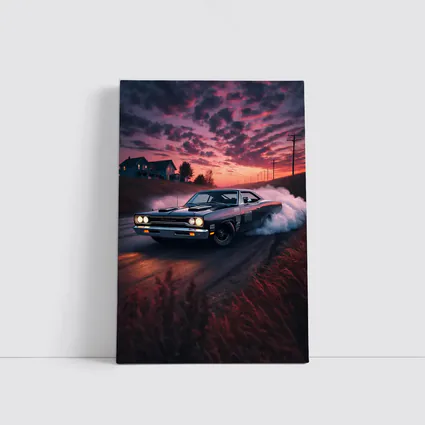 Plymouth Road Runner Burnout Sunset Drift