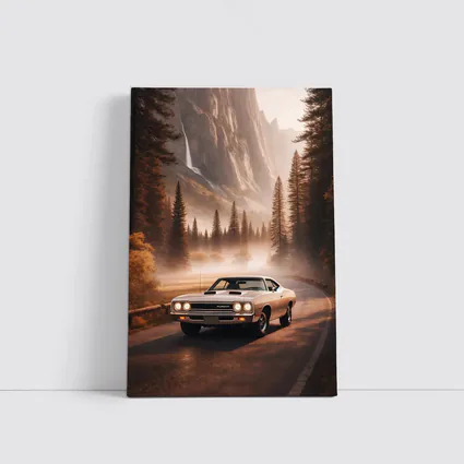 Plymouth Road Runner Classic Muscle Car Forest