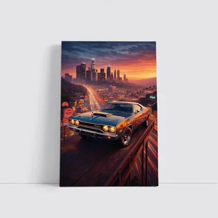 Plymouth Road Runner Los Angeles Sunset Skyline