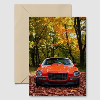 1971 Chevrolet Camaro Red Autumn Forest