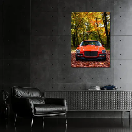 1971 Chevrolet Camaro Red Autumn Forest