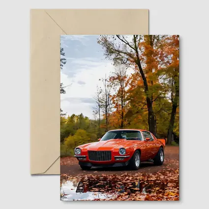 1971 Chevrolet Camaro Red Autumn Forest