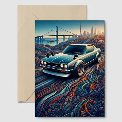 Nissan Skyline GT Tokyo Skyline Abstract Art