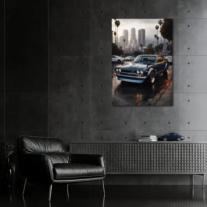 Nissan Skyline GT-R Classic Blue City Streets