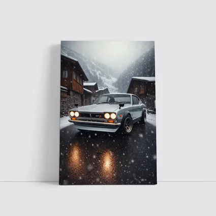 Nissan Skyline GT-R in Winter Snowfall