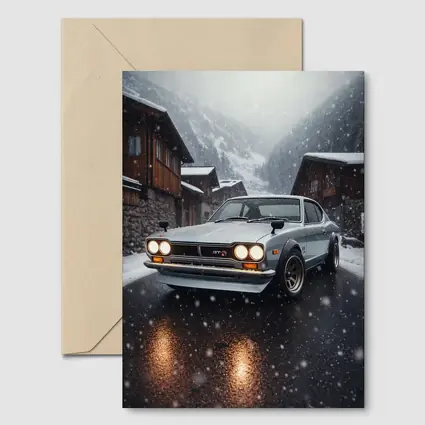 Nissan Skyline GT-R in Winter Snowfall