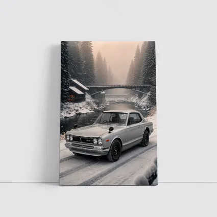 Nissan Skyline GT-R Classic Winter Snow Scene