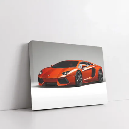 Lamborghini Aventador Orange Supercar Studio Shot