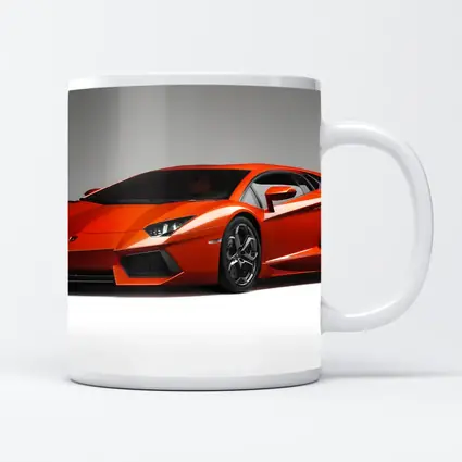 Lamborghini Aventador Orange Supercar Studio Shot