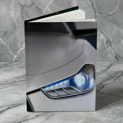 Maserati Ghibli White Headlight Close Up