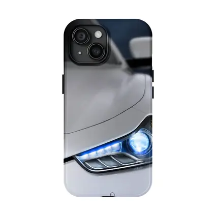 Maserati Ghibli White Headlight Close Up