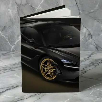 McLaren 720S Black Gold Dark Background