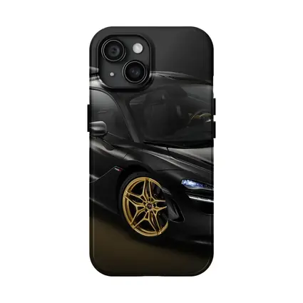 McLaren 720S Black Gold Dark Background