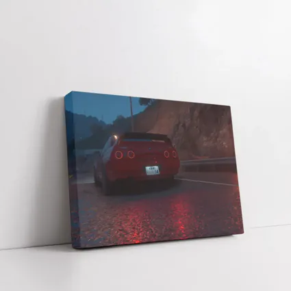 Nissan Skyline GT-R Red Night Mountain Road