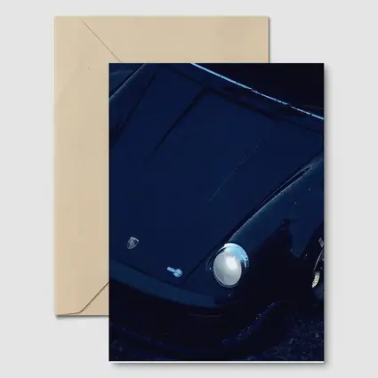 Porsche 911 Black Dark Wet Street